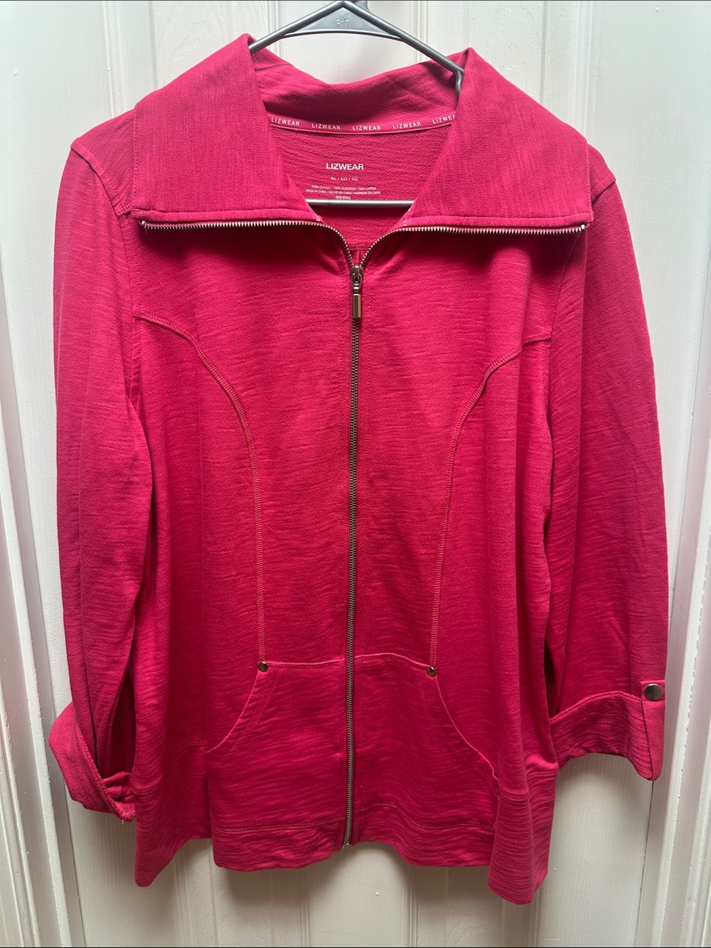 Lizwear Women's Hot Pink Zip-Front Jacket
